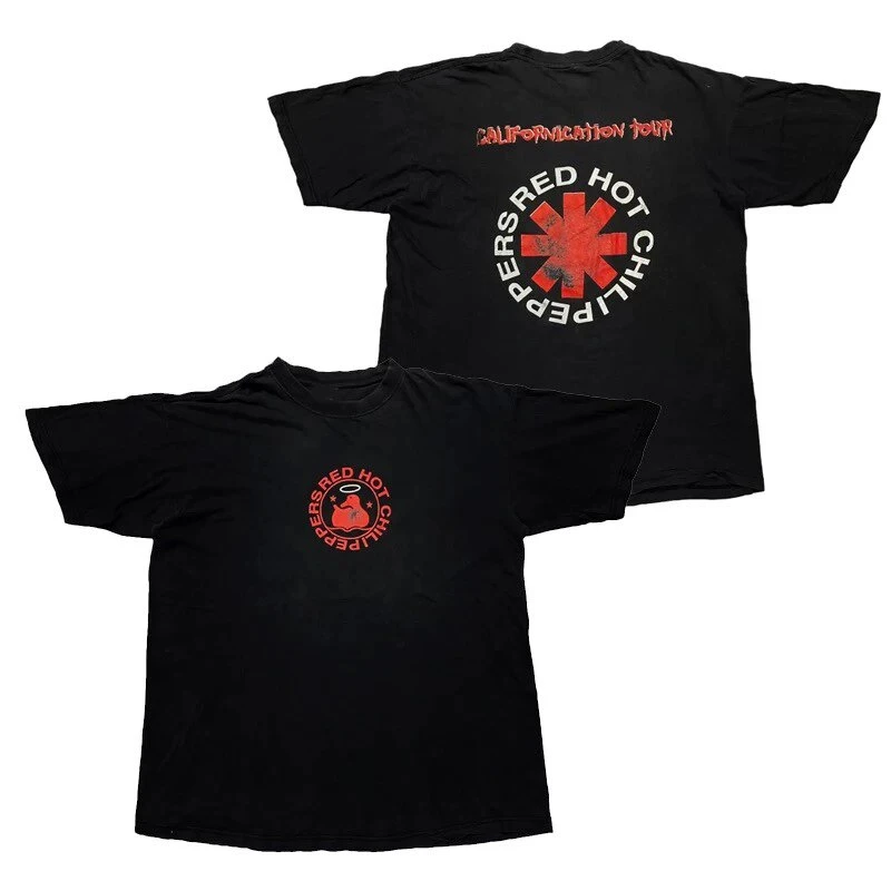 1999 Californication Tour Red Hot Chili Peppers Band T-Shirt Cotton Graphic Tee Men Women Summer Streetwear