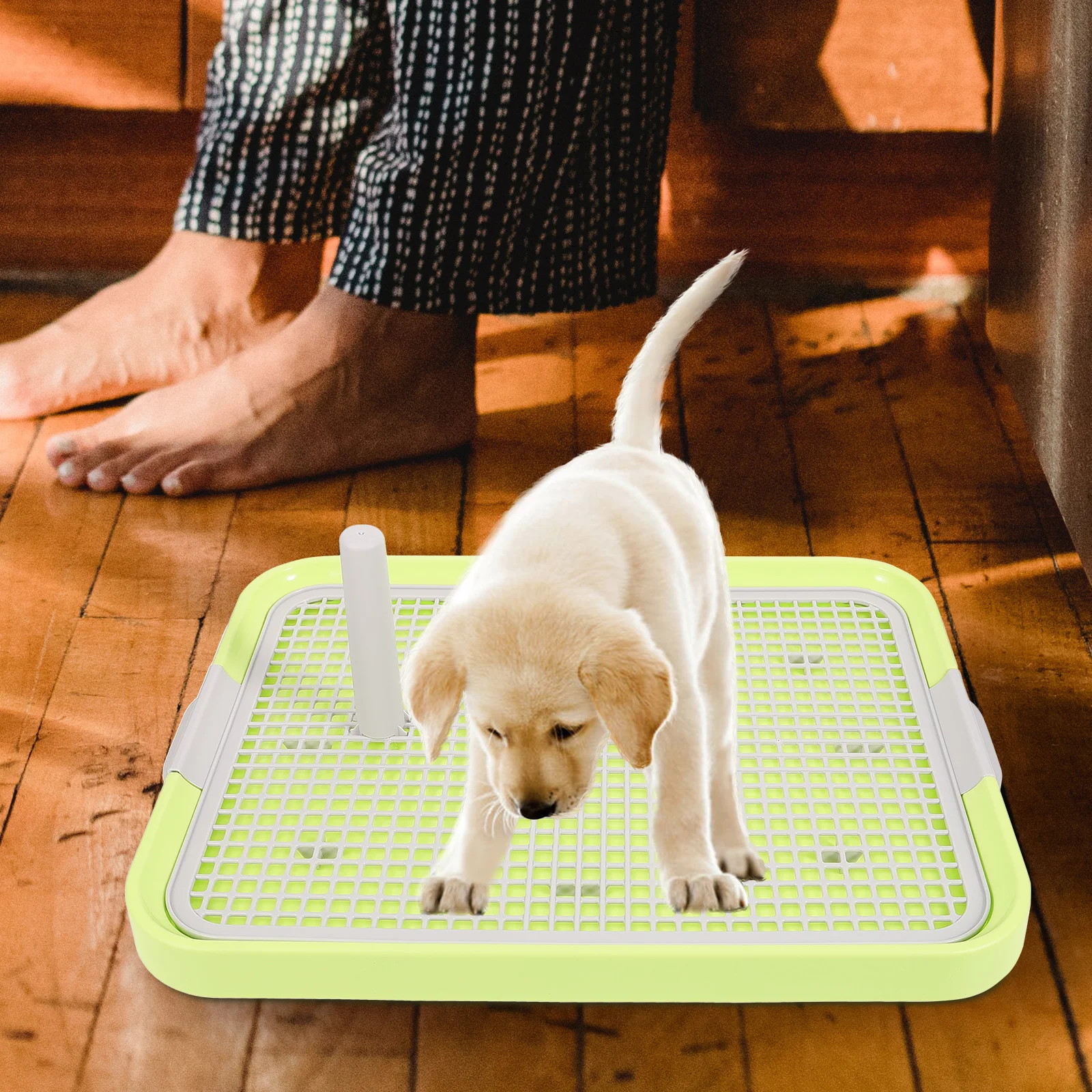 

Pet Toilet Dog Potty Mesh Pet Bedpan Plastic Pets Toilet Pee Pad for Small Medium Dogs Indoor Kitchen Bathroom Use