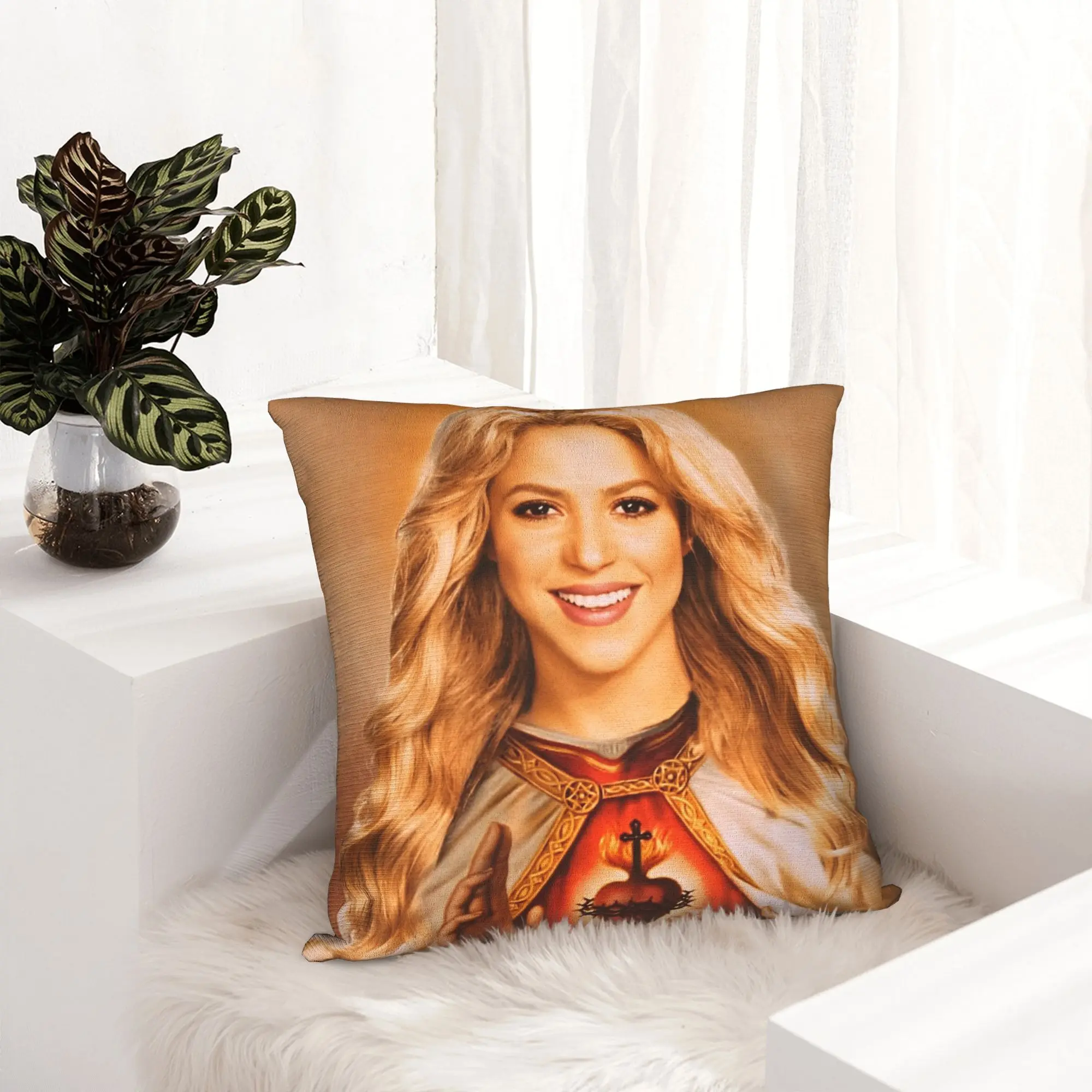 Singer Shakira Pillowcase Soft Fabric Cushion Cover Decor  Pillow Case Cover Home Dropshipping 18''