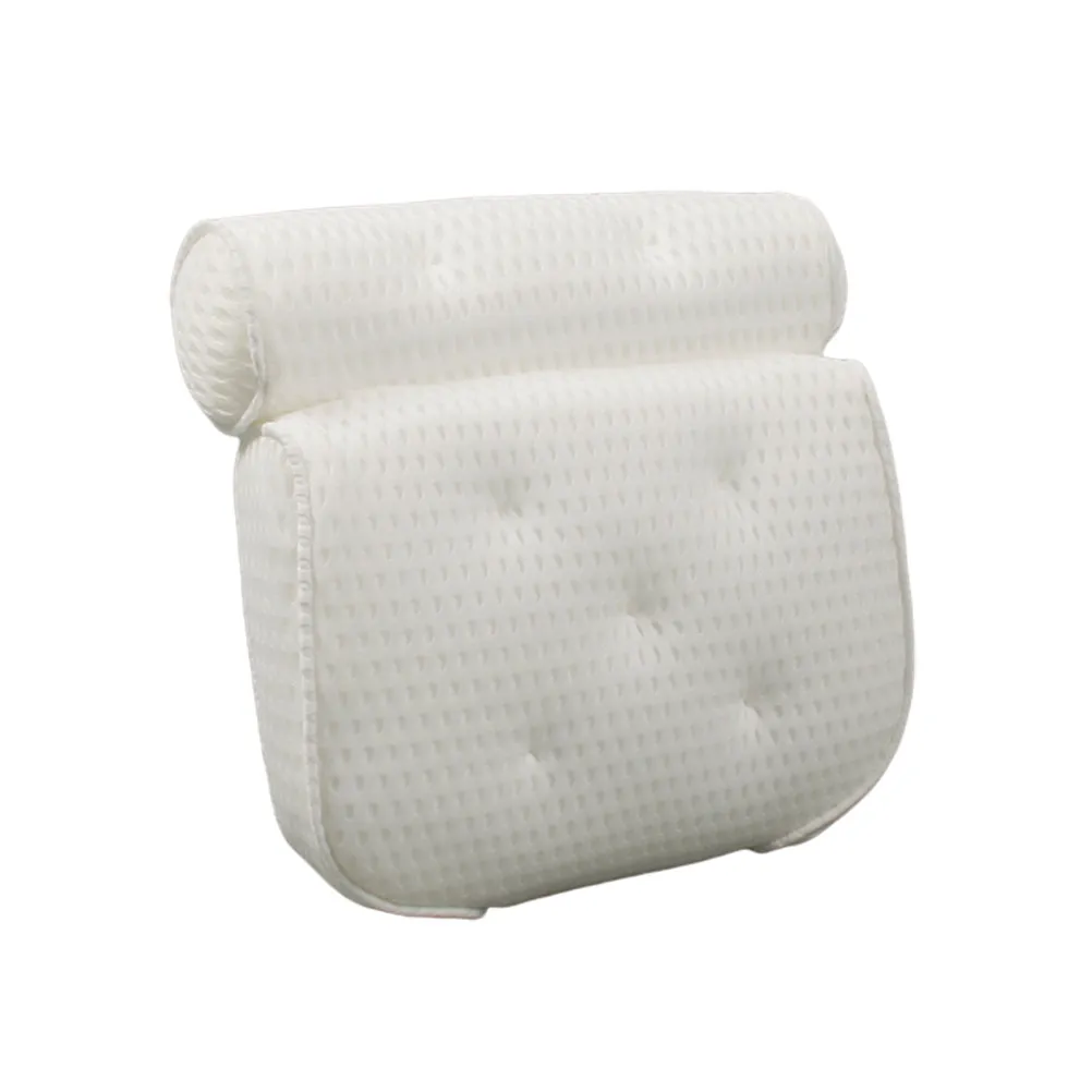 

Подушка для ванны белая, 4D сетчатая, с присосками, для спа-процедур, поддержка головы и шеи, расслабляющая подушка для ванны, аксессуары для ванной