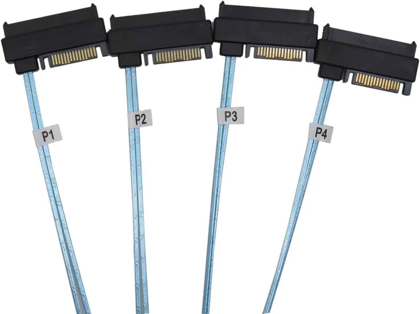 موصلات CABLEDECONN Mini SAS 36 SFF-8087 إلى (4) SFF-8482 مع طاقة SATA #5