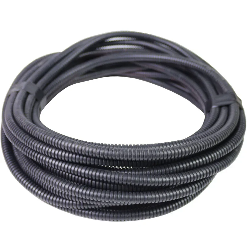 10M 5mm PE Corrugated Tube Waterproof Insulation Wrapping Cable Organizer Braided Sleeving Computer PV Cables Cord Protector