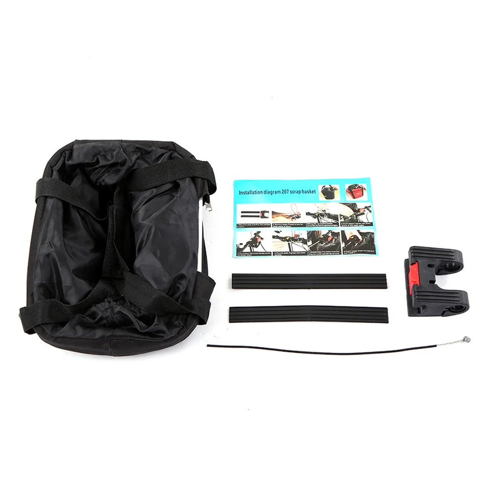 

HONMEET Waterproof Canvas Bike Basket Front Handlebar Bag Quick Release Foldable Black Cycling Outdoor