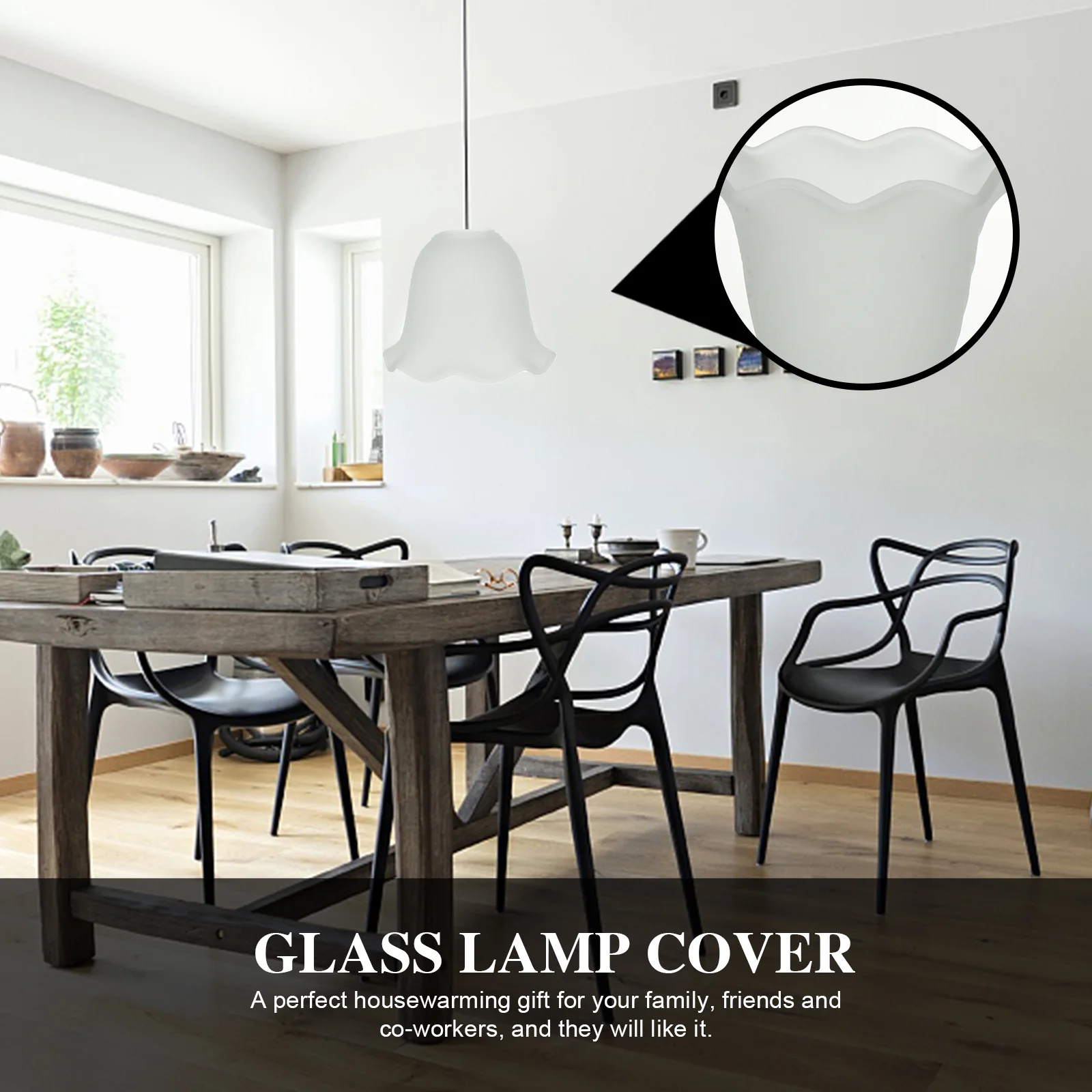 

3Pcs Durable Glass Lampshades Creative Design E27 Pendant Light Cover Elegant Decoration Assorted Colors Glass Lamp Shade