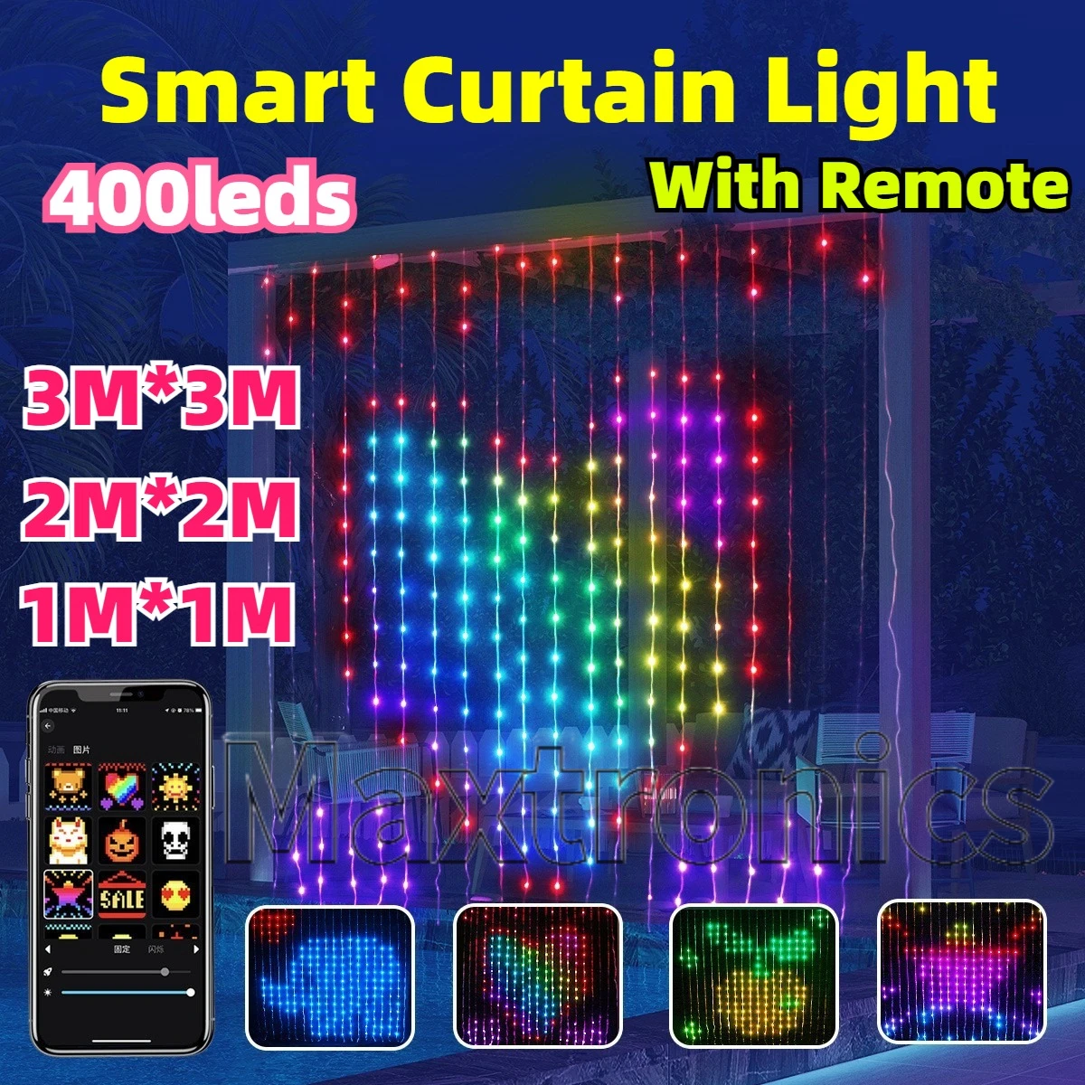 

USB светодиодный умный светильник для штор, управление через приложение, сделай сам, гирлянда для фотографий, вечерние оконные занавески для спальни, рождественские украшения, RGB сказочный свет