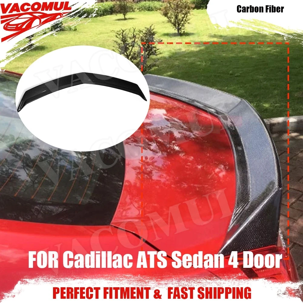 

VACOMUL Carbon Fiber Car FRP Rear Bumper Trunk Wings For Cadillac ATS Sedan 4 Door 2015 2016 2017 2018 2019 Rear Spoiler