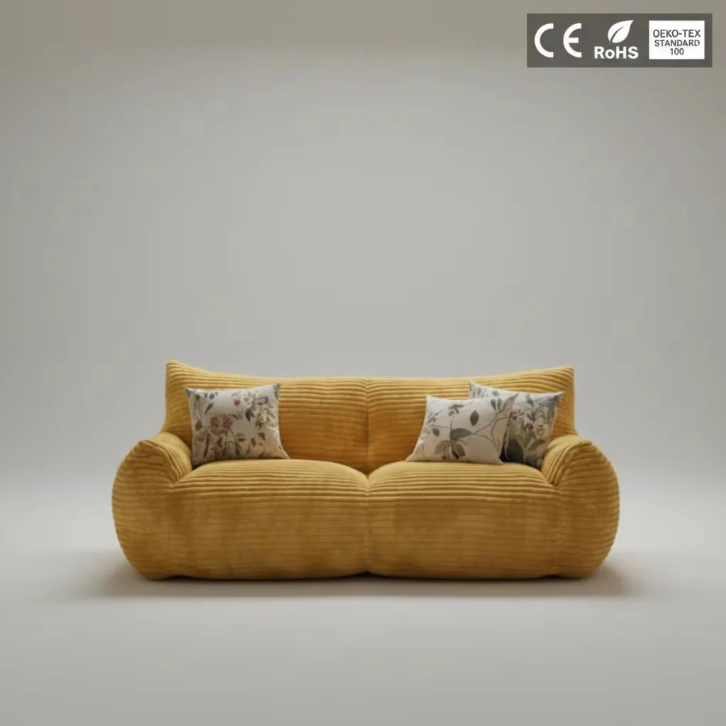 Italian design Modern eco-friendly fabric Modular vacuum compression sofa Three-seater space-saving affordable apartment