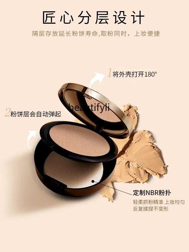 zq LANSUR Light Transparent Makeup Cleaning Mousse Oil Control Makeup Wet and Dry Long-Lasting Concealer Hidden Pores Powder