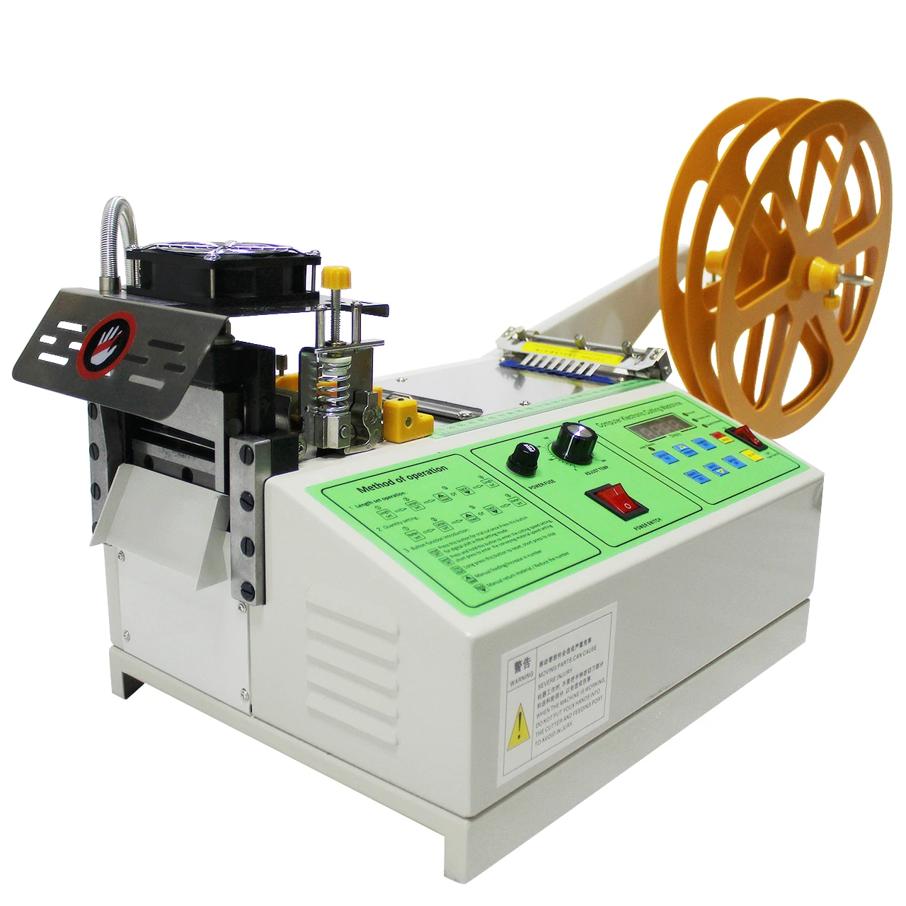 Computer Hot and Cold Cloth Belt Tape Cutting Machine Auto Magic Adhesive Tape Zipper Webbing Machine Elastic Cut Tools