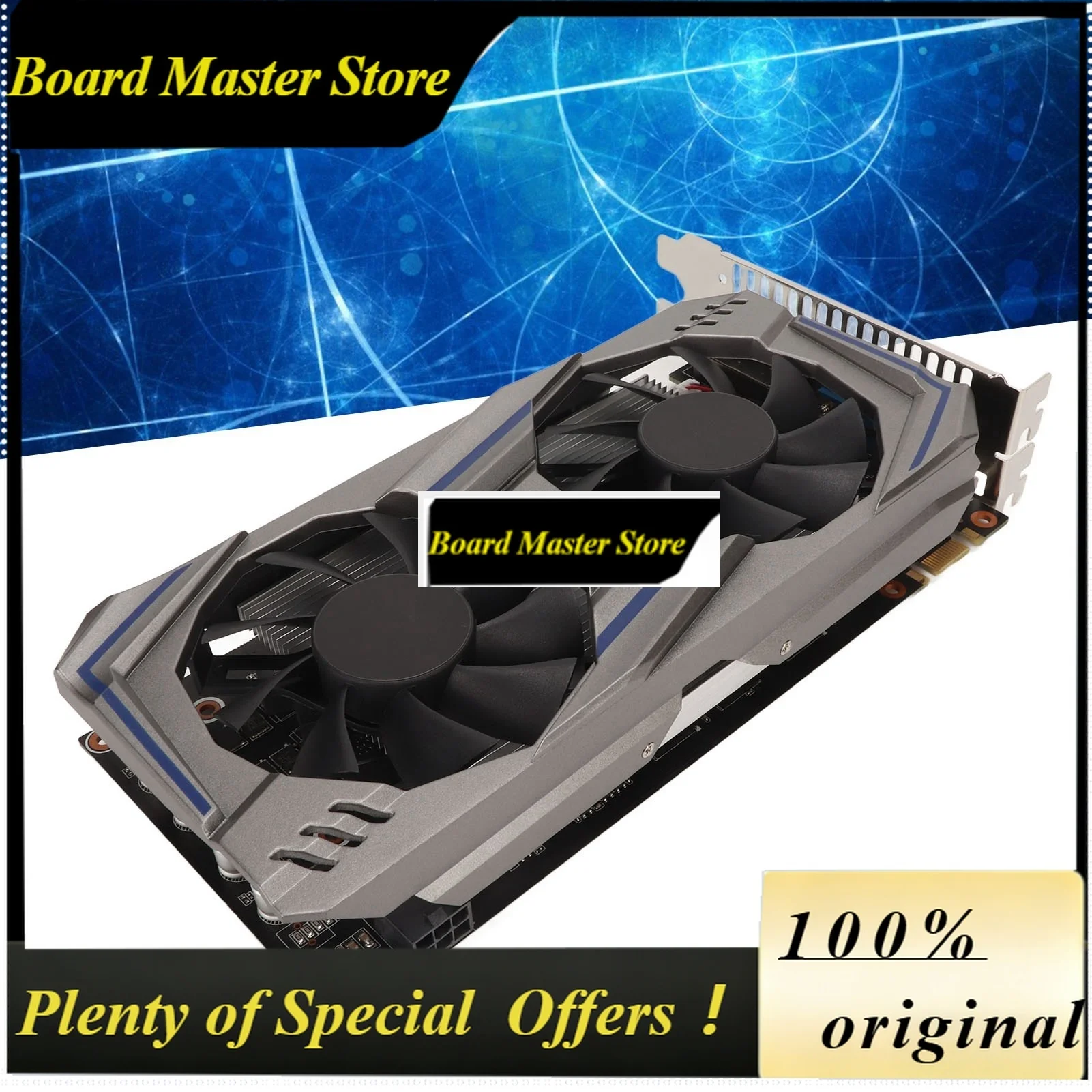 SmCpGraphics Card 128BIT GDDR5 PCI Express2.0 Double Fan Desktop PC Computer Discrete Gaming Graphics Card Double Fan Graphics C