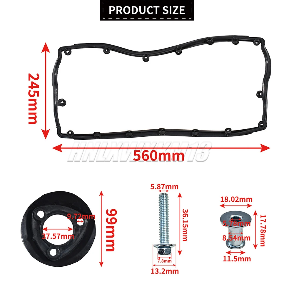 Engine Valve Cover Gasket Kit 070103469A 070115315A  For VW TRANSPORTER T5 CARAVELLE AXD AXE 2.5 TDI ROCKER COVER GASKET