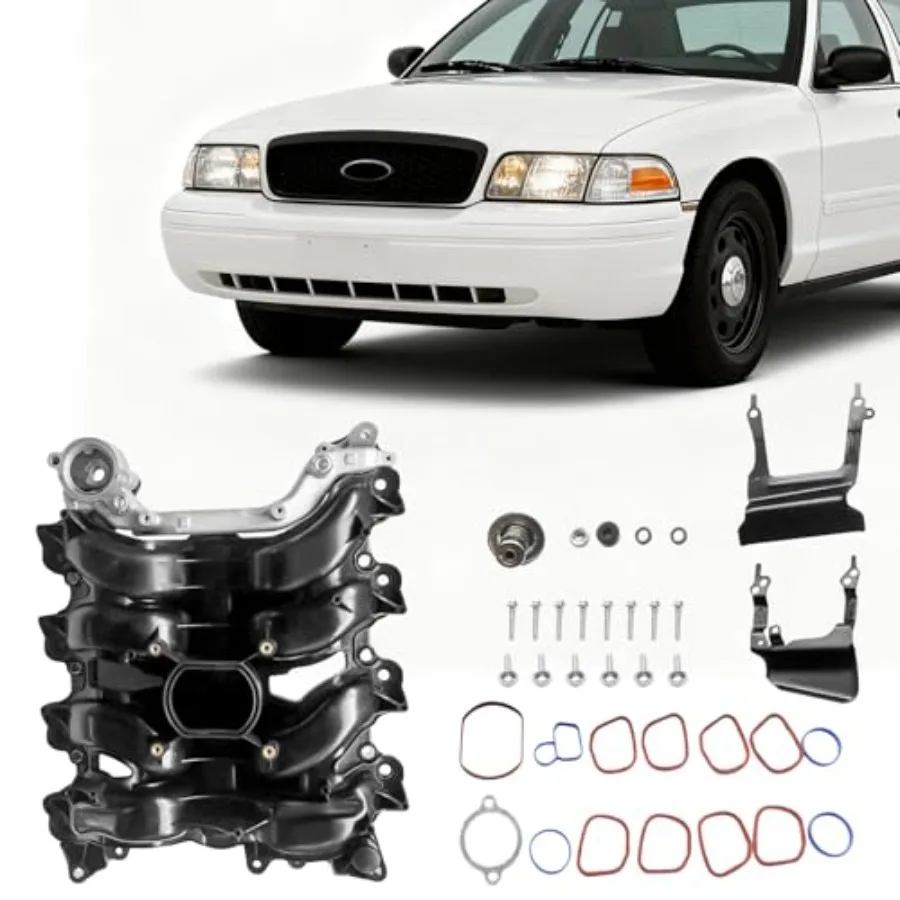 

Верхний впускной коллектор с прокладкой и уплотнениями термостата для 19962000 Mercury Grand Marquis Lincoln Town Car Mustang V8 4,6 л En