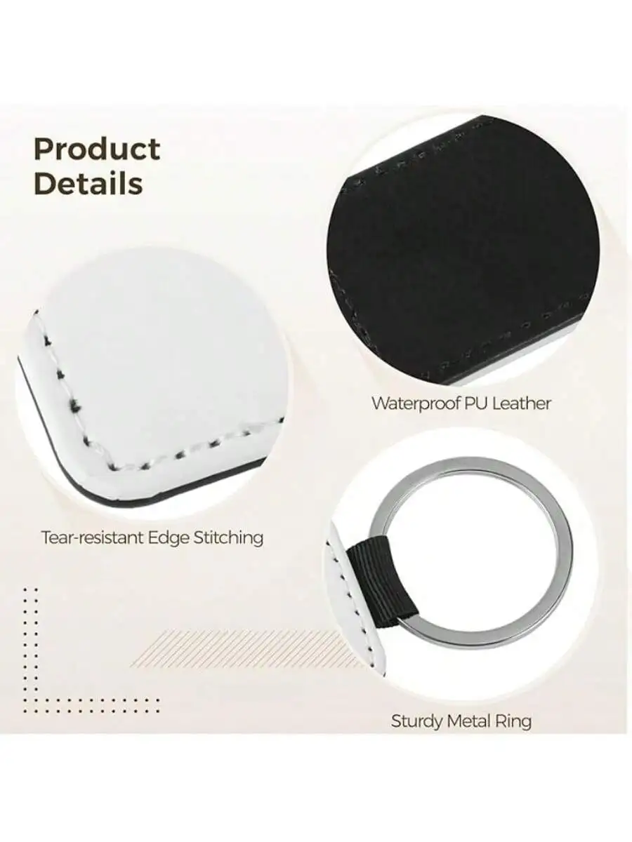 Personalisierter PU-Leder Schlüsselanhänger mit Individueller Gravur, Rucksackanhänger, Dekorationen, Rechteckiger Taschenanhänger, Hochzeitsgeschenke, Familienandenken – Detail 4