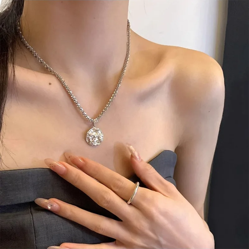 925 Sterling Silber Halskette unregelmäßige raue Punk geometrische verstellbare Kette für Frauen Mädchen Schmuck Geschenk Drops hipping Großhandel