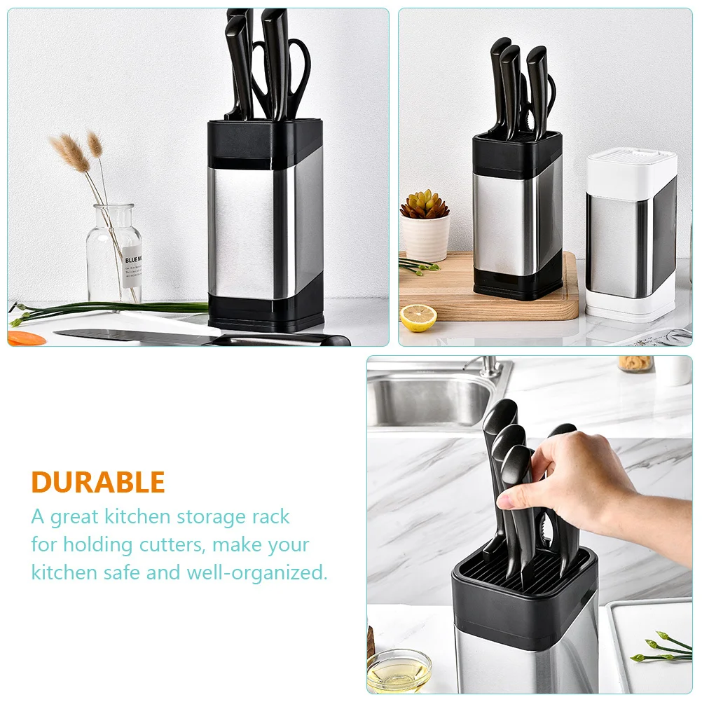 

Stainless Steel Cutter Holder Kitchen Cutter Storage Rack Ventilated Safe Kitchen Tool Rack Home Essentials Rust Resistant