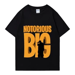 Hot rapper Notorious BIG Hip Hop print T shirt Men Women vintage oversized streetwear Unisex 100% Cotton short sleeve T-shirts