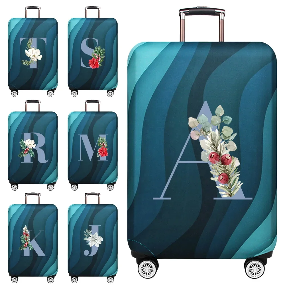 Luggage Protective Cover Dust Cover Anti-Scratch Portable Suitcase Trunk Holders Case Travel Accessories Blue Letter Printing