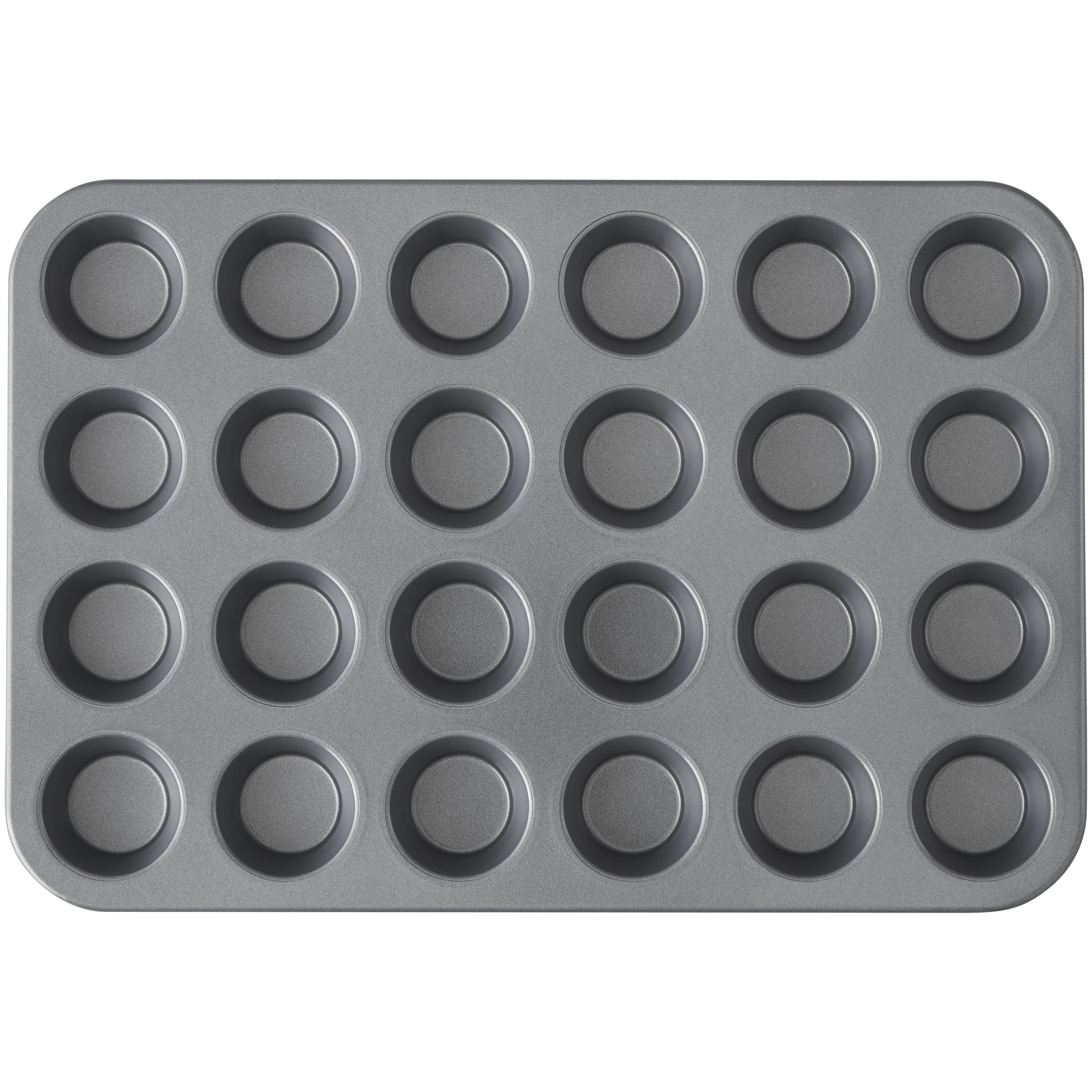 Non-Stick 24-Cup Mini Muffin Pan for Cupcakes Baking Tray Measuring 14.65 x 9.9 x 0.8 Inches