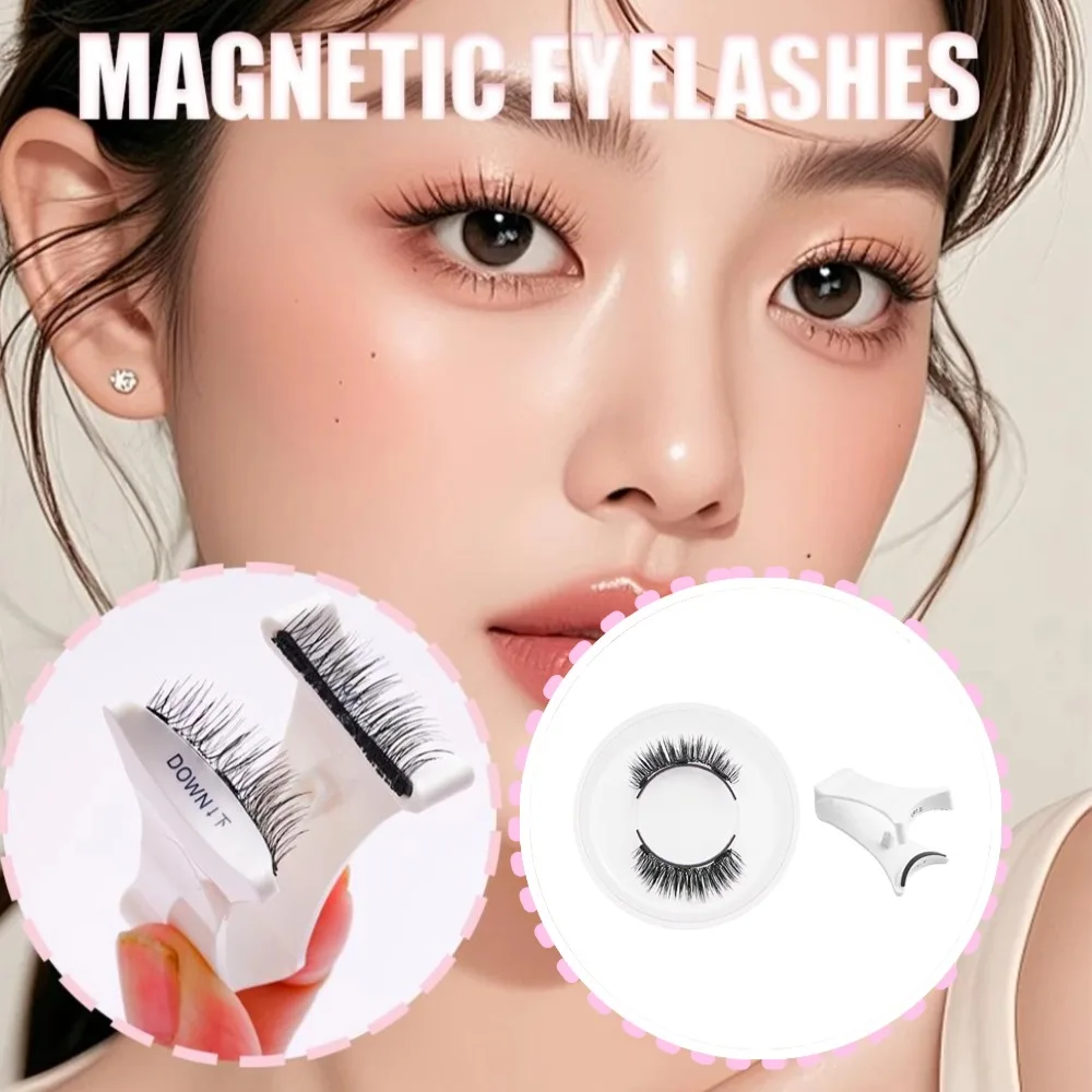 1 Pair Triple Magnet Eyelashes Easy to Use Eyelash Extension Tools Natural Curler False Eyelashes With Magnetic Tweezers