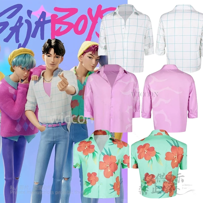 

Костюм для косплея Jinu Abby, рубашка Saja Demons Boys Hunters, повседневная одежда, сексуальные мужские топы с короткими рукавами, костюм для ролевых игр на Хэллоуин