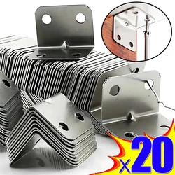Mesa de tablero de hierro en ángulo de 20 piezas, silla, gabinete, armario, conector fijo, soporte de placa de hierro en ángulo de 90 grados