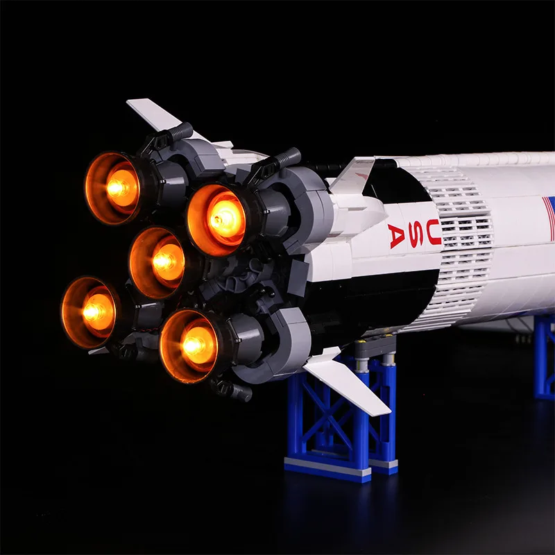 Lighting Set For 21309 Technic Apollo Saturn Rocket V Launch Rocket Not Include Building Block (Only Led Light Kit)