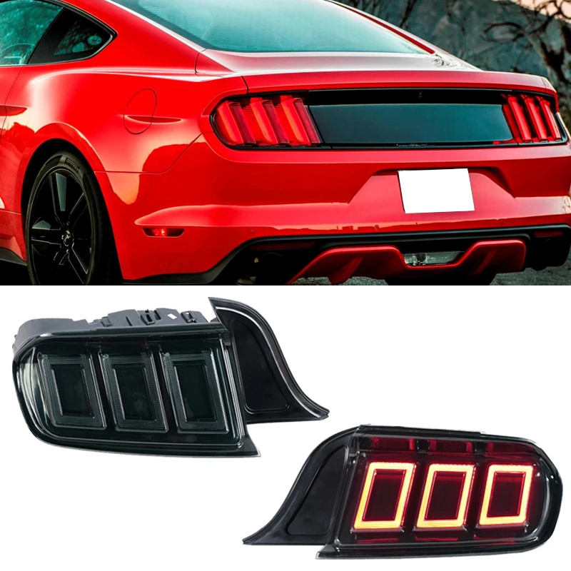 

For For Ford Mustang 2015 2016 2017-2022 LED Turning Flashing Light Rear Tail Light Reverse Brake Light Driving Warning Light