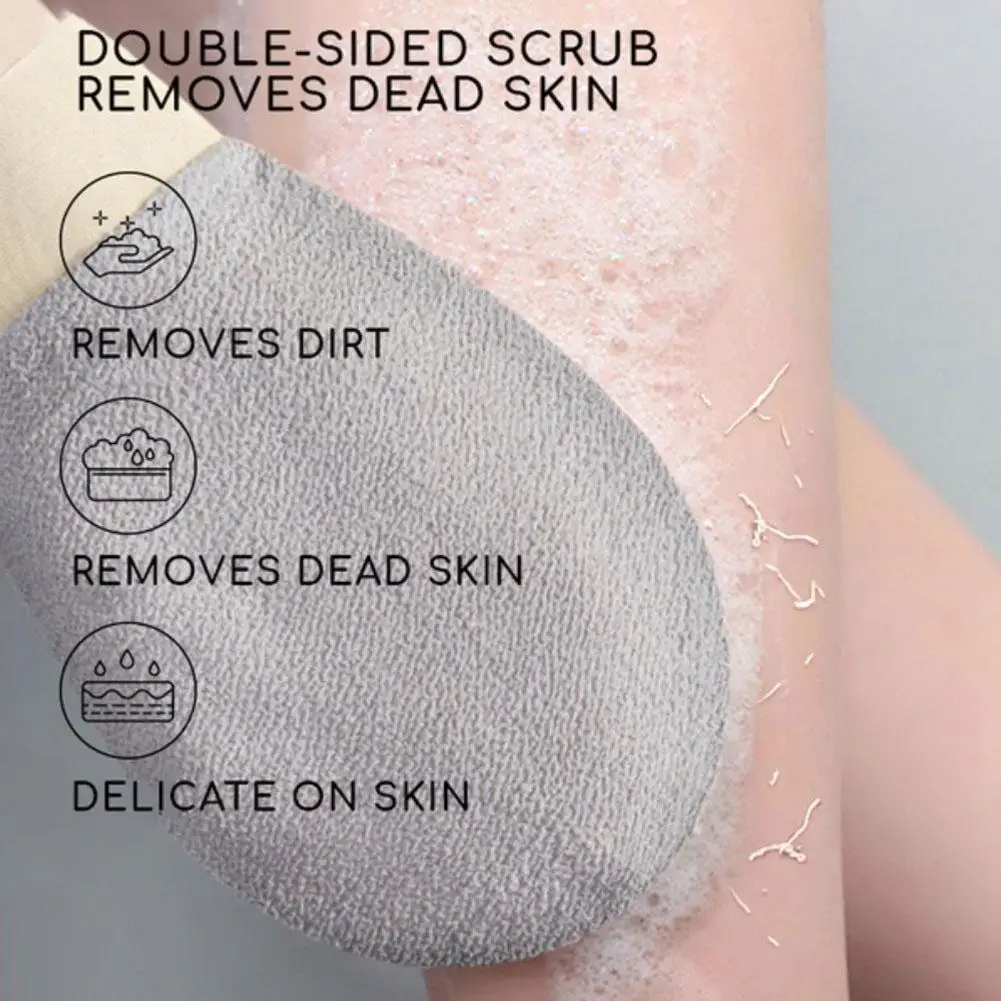 قفازات الجلد الميت حمام تقشير منشفة سبا التقشير فرشاة اغتسال تنظيف الجسم فرك ميت فرك منشفة استحمام رغوة الجسم مدلك #2
