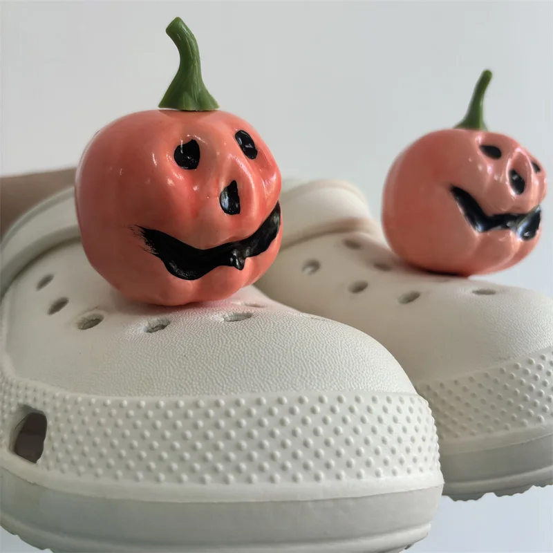 New Funny 3D Halloween Pumpkin Shoe Charms Gothic Cartoon Style Cute DIY Sandal & Clog Decorations, Perfect Party Favors