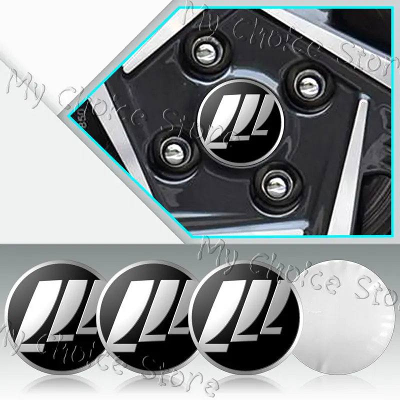 Car Decor Aluminum 4Pcs 56mm Car Wheel Center Hub Caps Dust-proof Stickers For Lifan X60 X50 X80 320 520 620 Solano 125CC