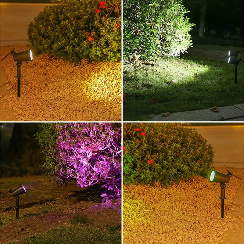 Zonne-Energie Spotverlichting Outdoor Spot Licht Waterdichte Zonne-Energie Gazonlamp Voor Tuin Achtertuin Oprit Landschapsverlichting