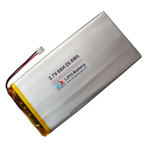 Verzending in kern 3,7 V 8000 mAh polymeerbatterij met grote capaciteit 6065125   tabletcomputer 5866125   Oplaadbare Li-ion cel
