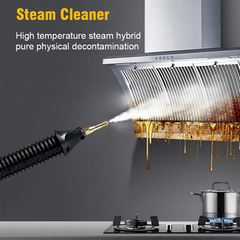 Portable Handheld Steam Cleaner High Temperature Pressurized Steam Cleaning Machine With Brush Heads For Kitchen Furniture EU/US