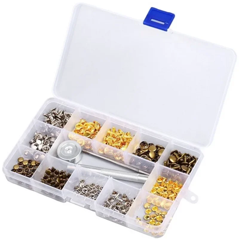 

420sets/Lot 6/8mm Garment Rivets Silver Gold Bronze Arts Crafts Sewing DIY Studs Spikes Leather Shoes Hat Belt Clothing Apparel