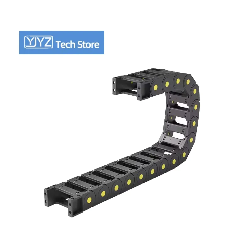 25 Series Cable Drag Chain Wire Carrier With End Connectors For CNC Router Machine Tool 1/2/4PCS Length 1000mm 25X25 25X50