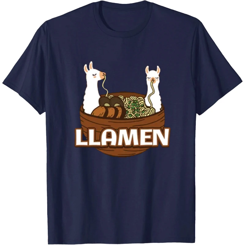 Llamen Ramen Japanese Noodles T-Shirt Funny Foodie Shirt Birthday Present Women Shirt Women Clothes  Sheep Tees Graphic Shirts