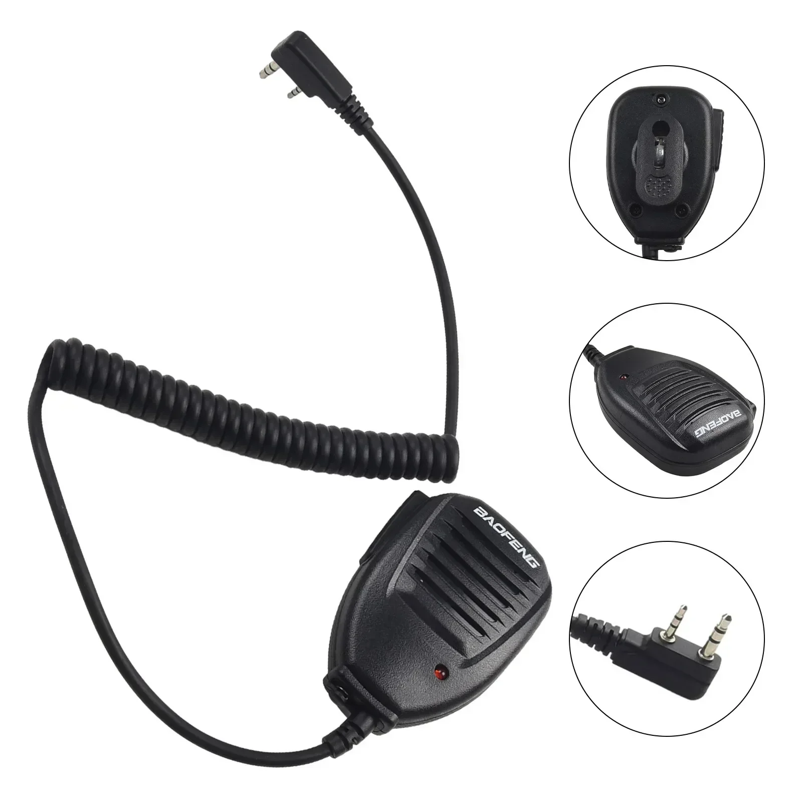 Walkie-talkieスピーカーマイク、bofeng UV-5R用ハンドヘルドマイク、ラジオマイクアクセサリー