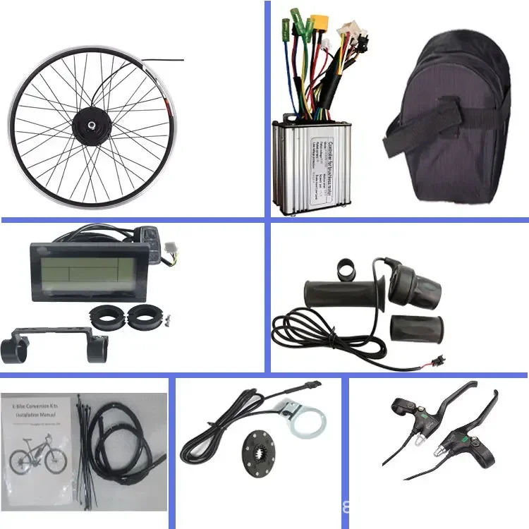 RU/UK/US Warehouse 36v 48v 250W 1000W 1500W Ebike eBike 20 24 26 27.5 29 Inch 700C Electric Bike Hub Motor Conversion Kit