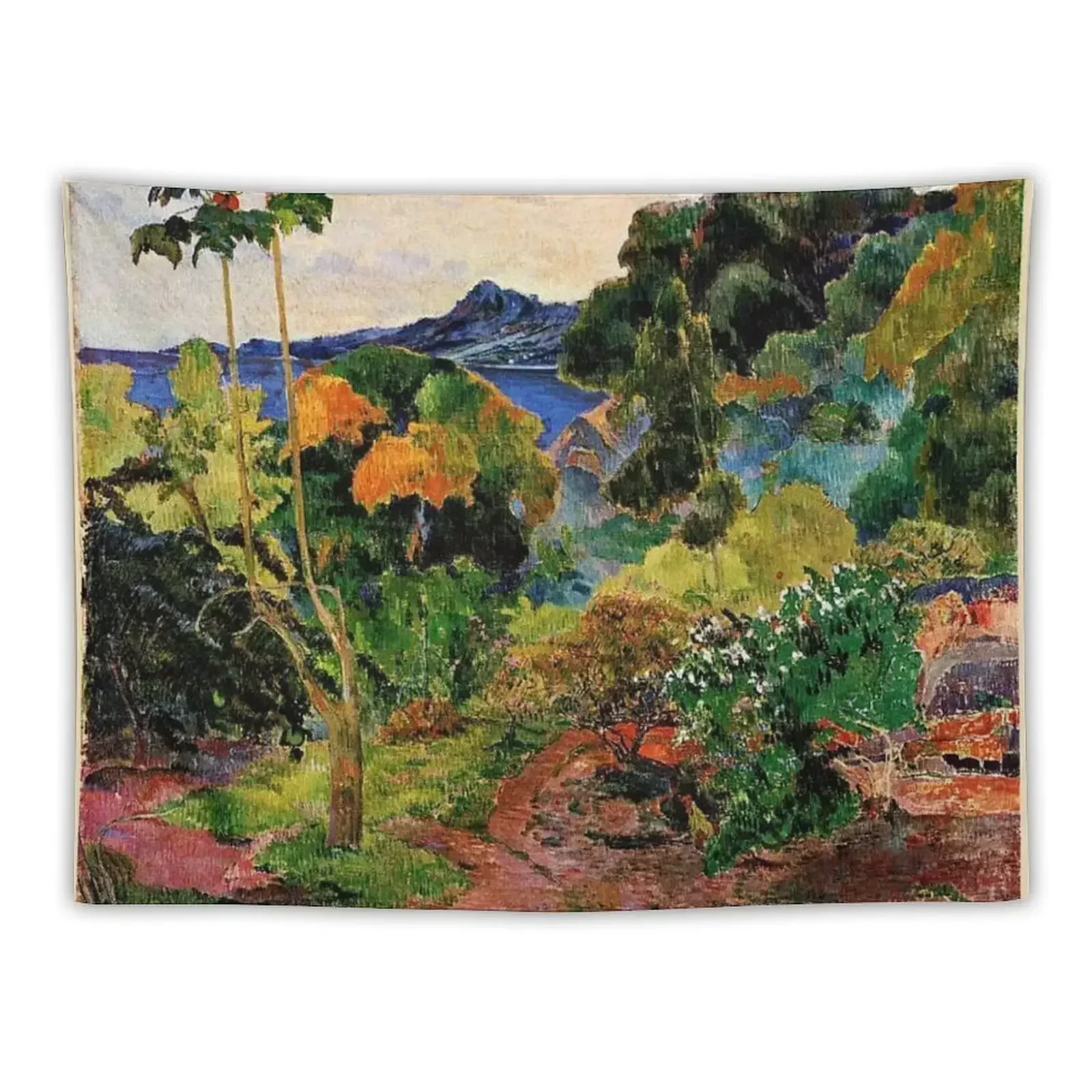 Gauguin - Martinique Landscape, beautiful tropical painting Tapestry Decoration For Home Tapestry