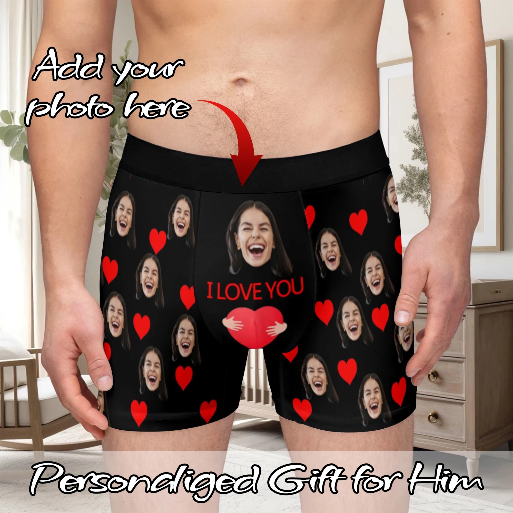 Men'S Fashion Underwear - Intimo personalizzato con foto del viso,