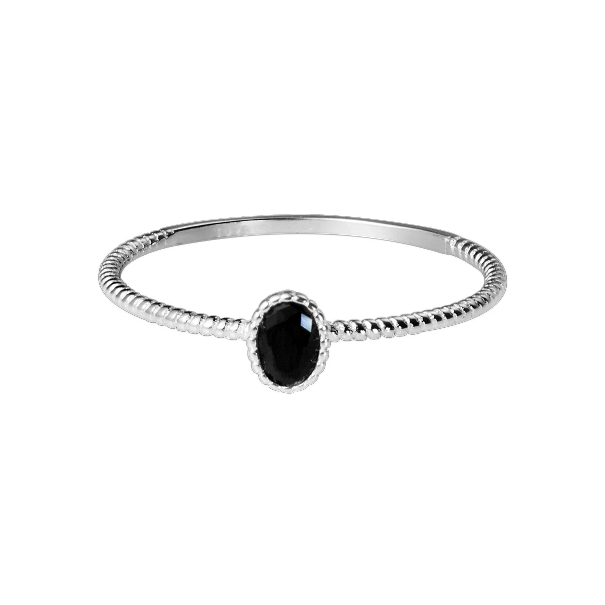 Modian 2021 Popular Simple Black and Pink Crystal Ring for Women 925 Sterling Silver Geometric Ring Korea Style Fine Jewelry