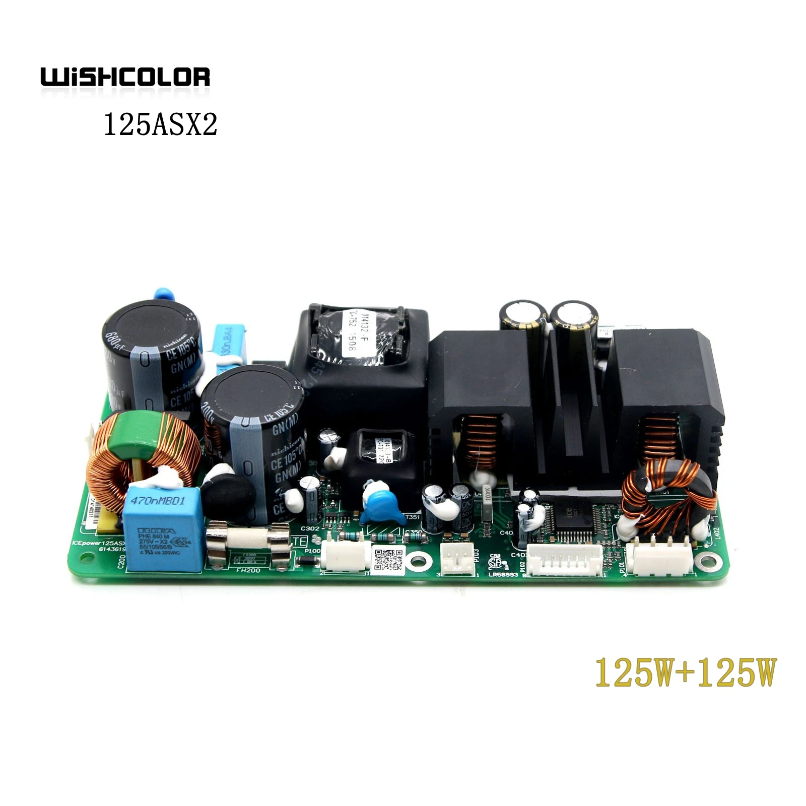 Wishcolor Icepower Digital Stereo Channel Amplificador Board Hifi Stage Amp com Acessórios H3001 Ice125asx2