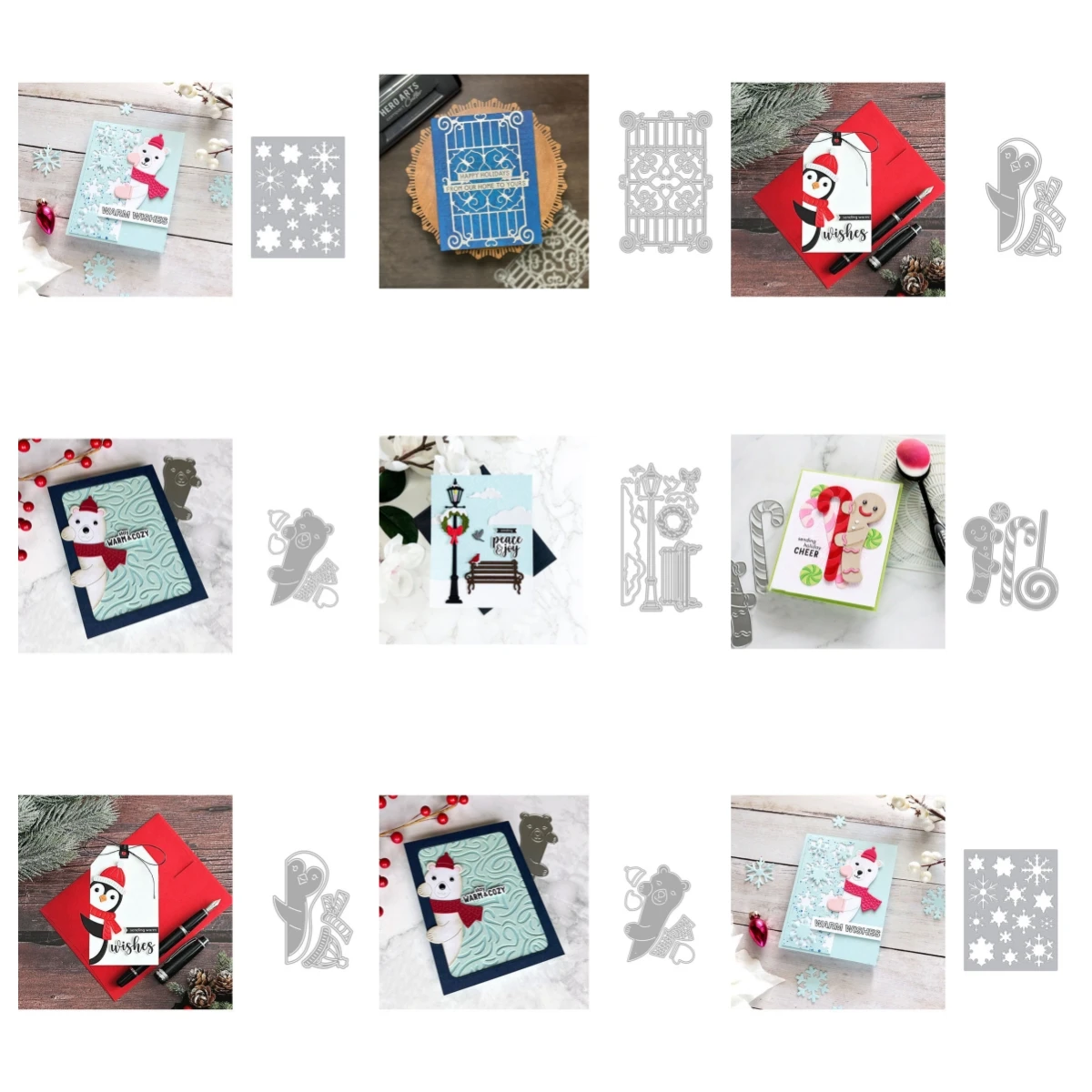 Weihnachten Schneemann Dekorationen Metall schneiden stirbt und Stempel Schablonen für DIY Scrap booking Fotoalbum gestanztes Präge papier