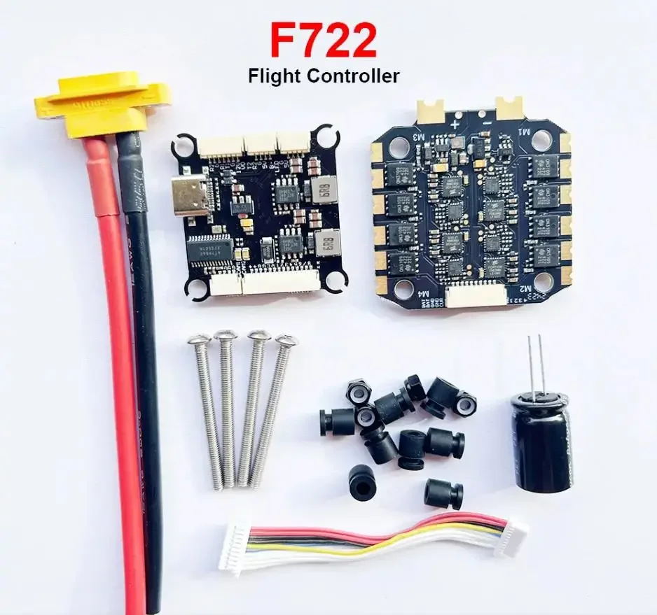 BoMaSF722 F7 Flight Controller FC 3-8S Lipo 5V/10V Dual BEC W/80A 4in1 BLheli_S ESC For RC FPV Freestyle Racing Drone Accessorie