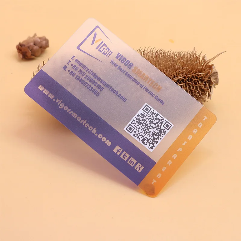 Custom.High-End PVC Transparent Card VIP VIP Experience Card Badge Membership Card QR Code Frosted Special