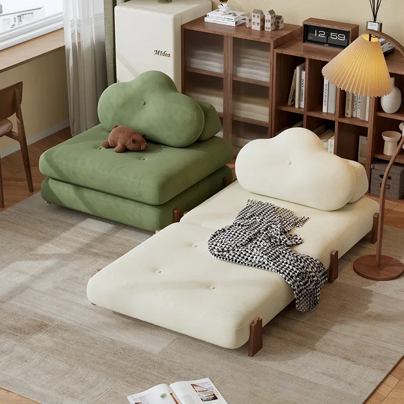 Cream wind tofu cubes, multi-functional sofa, lazy sofa