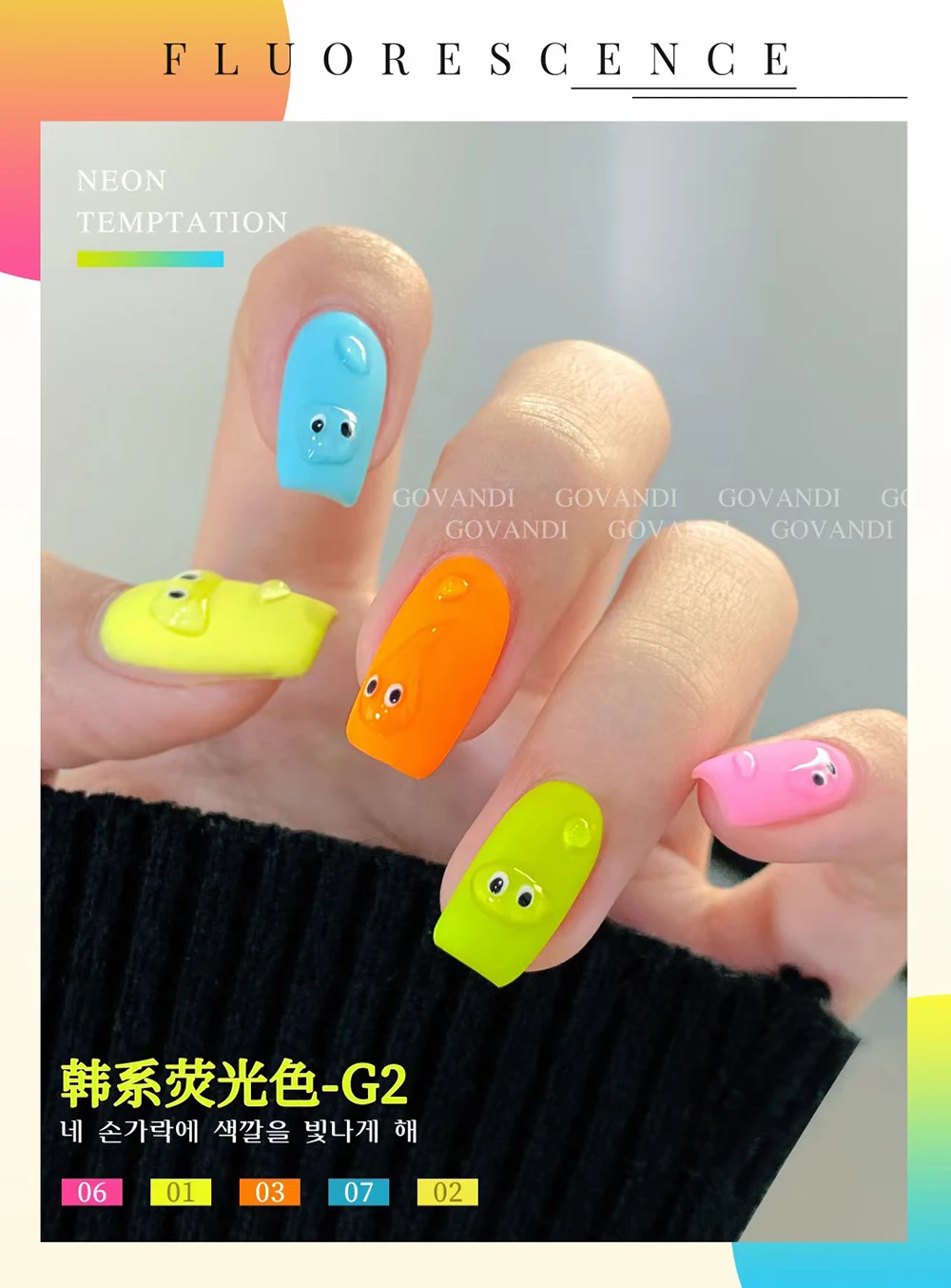 Produk baru 12 warna permen Fluorescent Gel warna cat kuku UV rendam Off Gelpolish seni kuku Gel Lacque cat kuku Gel Set 15ml