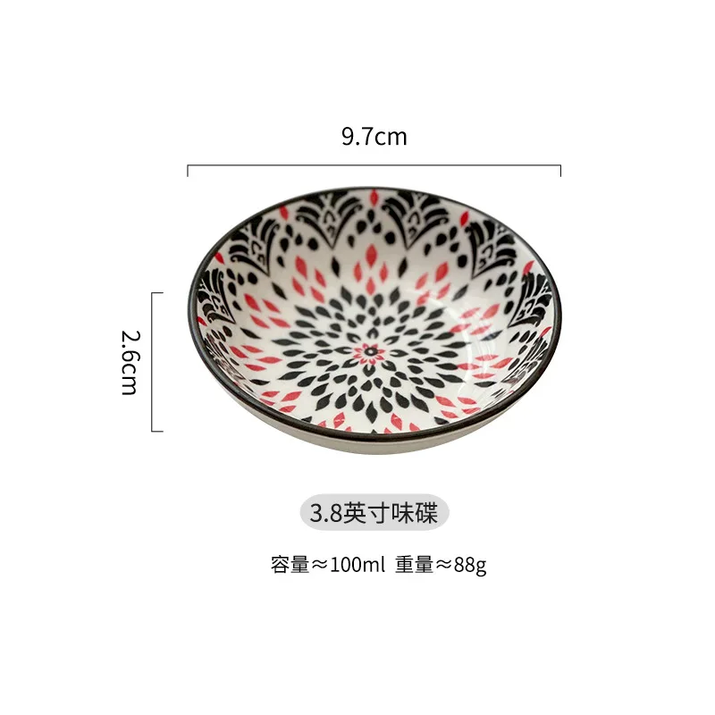 Assiettes à vinaigre en céramique bohème, plat d'assaisonnement pour Barbecue, Sashimi trempé, Sushi