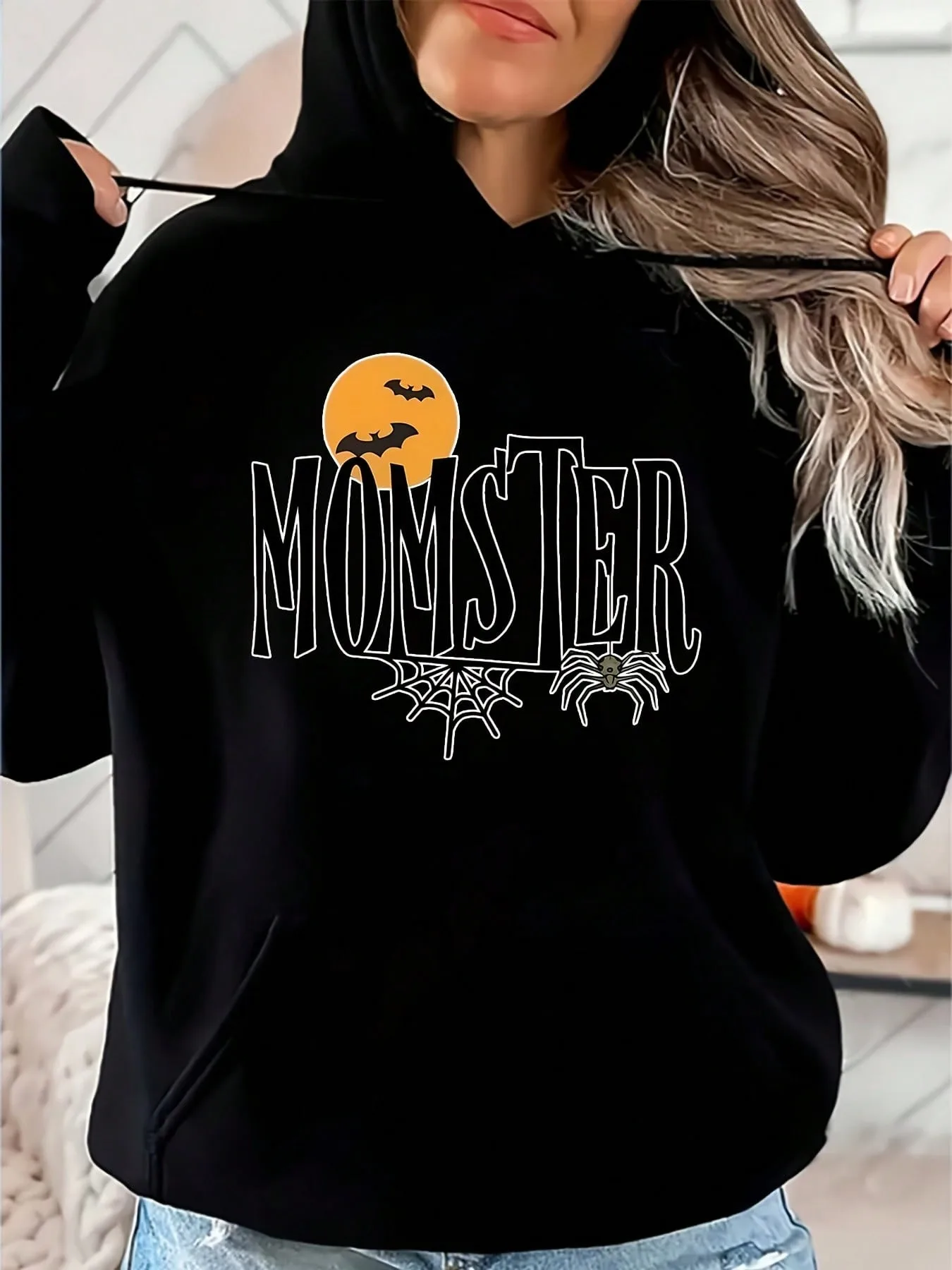 

Мужской и женский топ с принтом больших размеров, свободный повседневный, мягкий, удобный и дышащий, свободный пуловер с капюшоном для занятий спортом на открытом воздухе