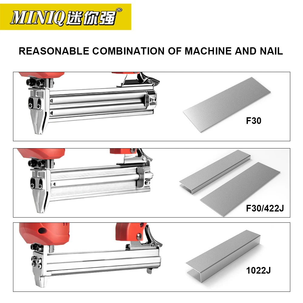 TAIMIMEI Electric Nailer 2 in 1 Staple Gun Framing Tacker U-Shaped Straight Nail Gun 1022J/F30/422J 6 speed Woodworking Tools